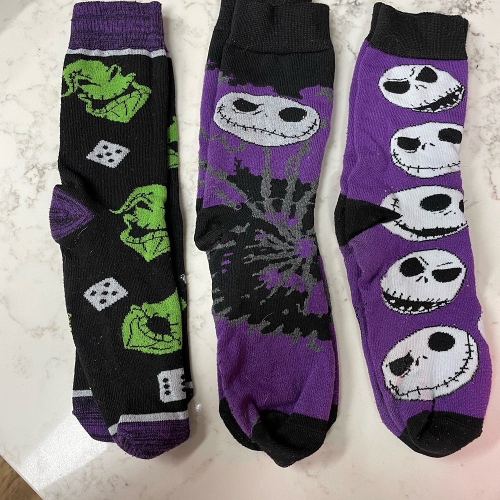 Themed Socks - Black, Green, Purple